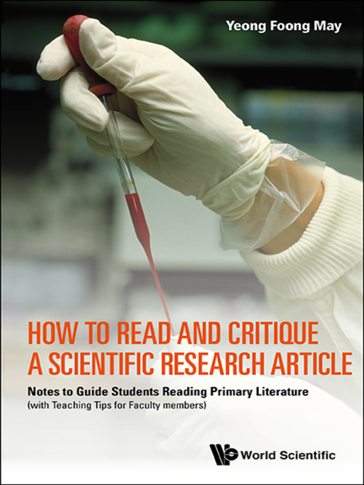 Title details for How to Read and Critique a Scientific Research Article by Foong May Yeong - Available